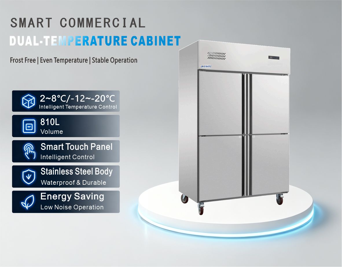 LCD-12 810L Air-Cooled Upright Four-Door Dual-Temperature Refrigerator