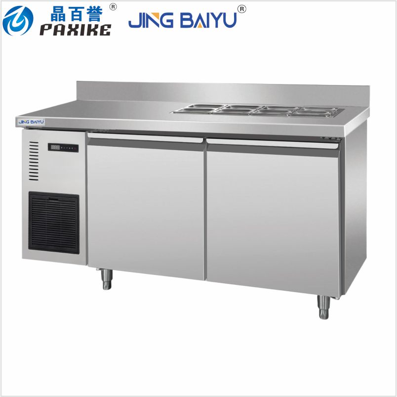 Mesa de trabajo horizontal refrigerada por aire para ensaladas TP-15 de 300 L