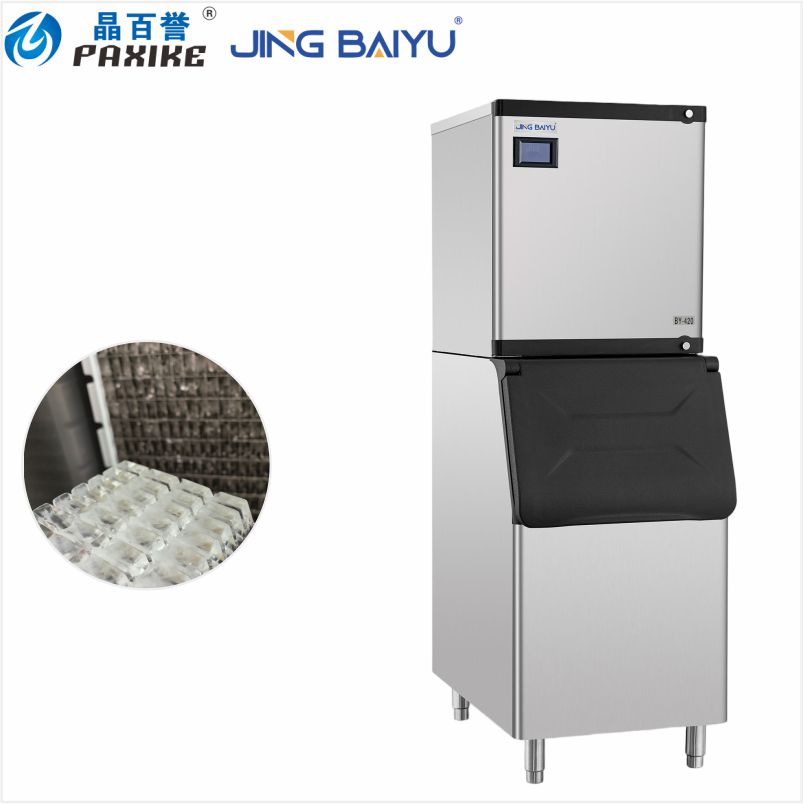 BY-420W(B) Ayrılmış Tip Yarım Kub Şəklində Buz Hazırlayıcı, 180 kg/24 saat, Suyla Soyudulur