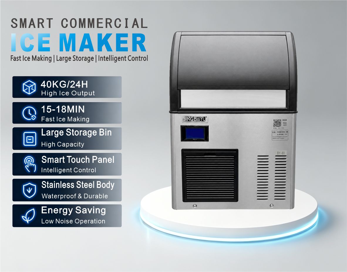 BY-80A(F) Cube Ice Maker Fully Automatic 40kg/24h Air-cooling