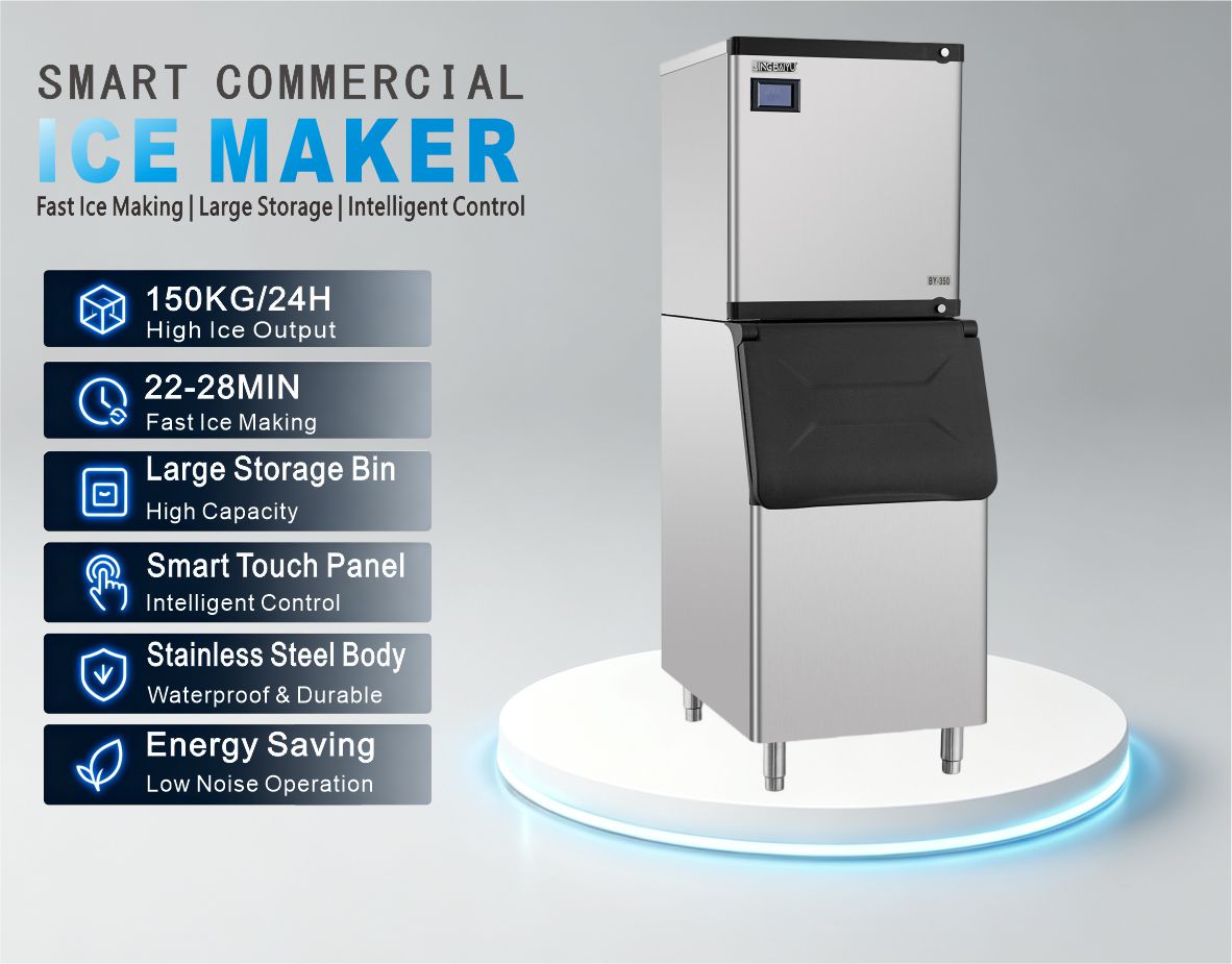BY-350W(Y) Split Type Crescent Ice Maker 150kg/24h Water-cooling