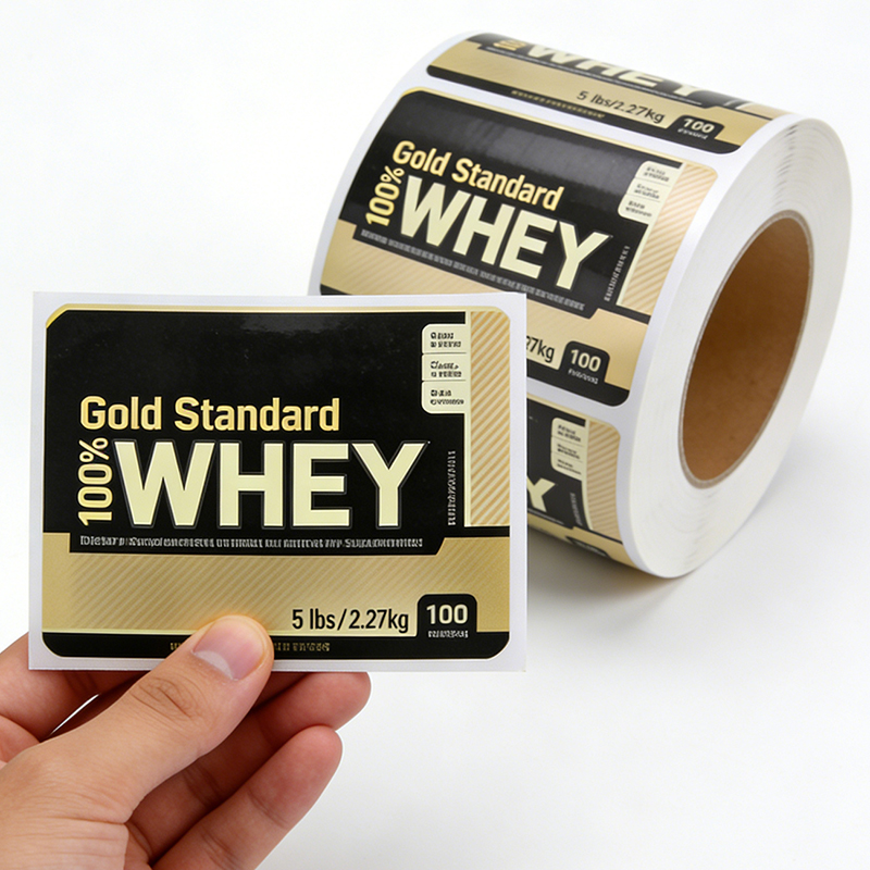 Waterproof Whey Protein Powder Tub Labels Manufacturer