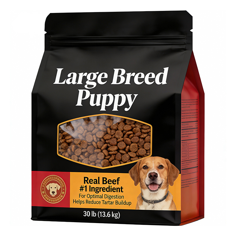 Flat Bottom Pet Food Packaging Pouches with Custom Printing