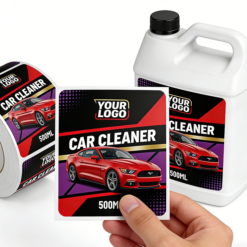 Waterproof Car Cleaning Product Bottle Labels Wholesale