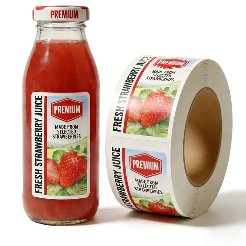 Printed Waterproof Beverage & Juice Bottle Labels Manufacturer