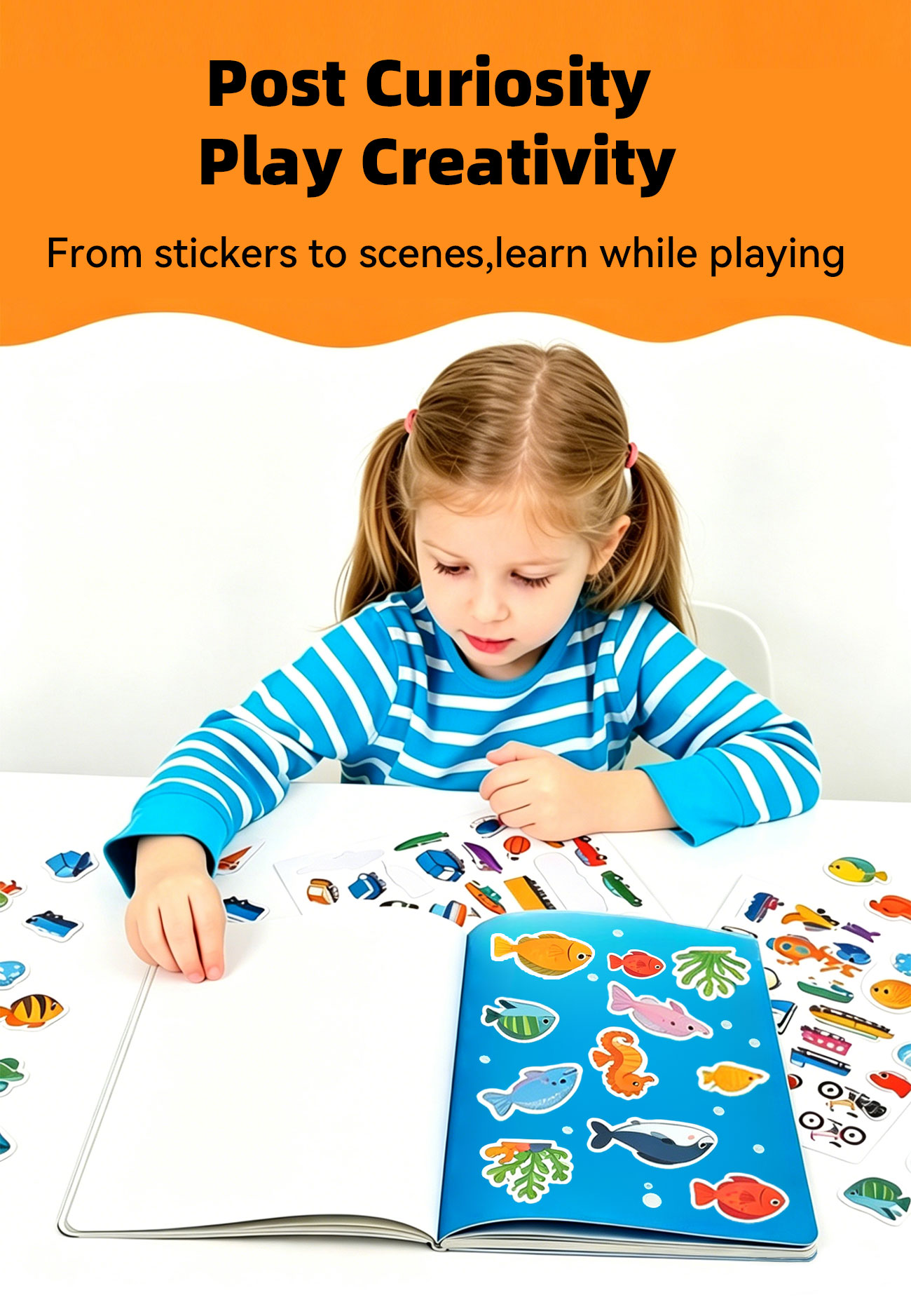 Custom Sticker Books with reusable album sheets design