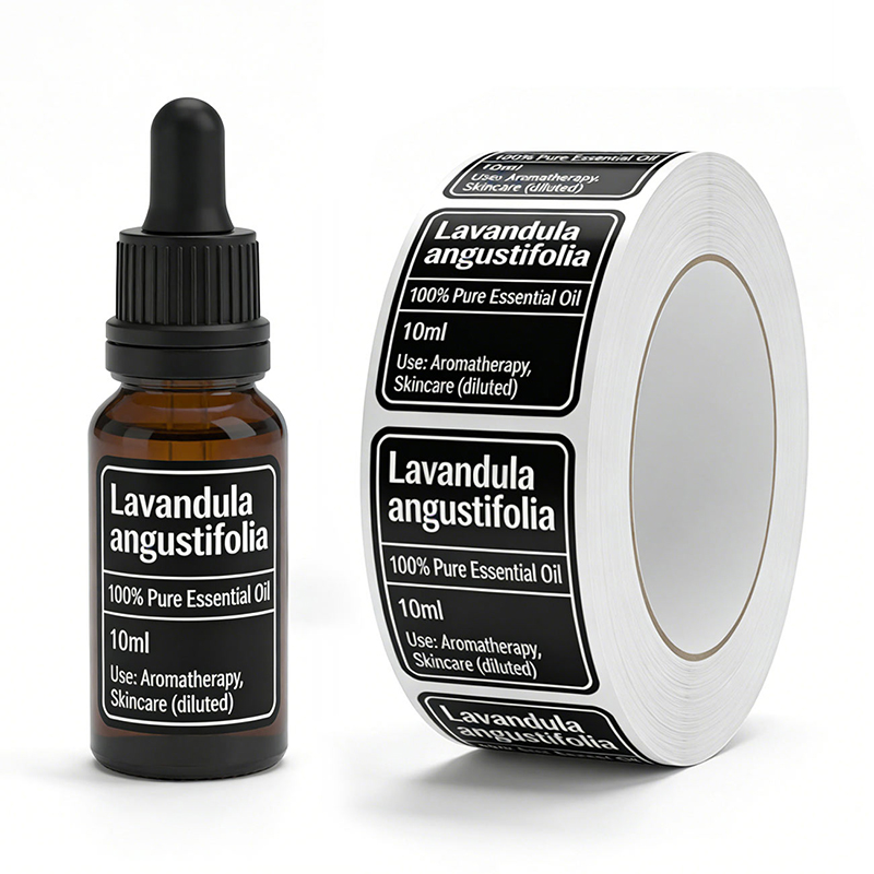 Custom Waterproof Essential Oil Bottle Labels for Cosmetics
