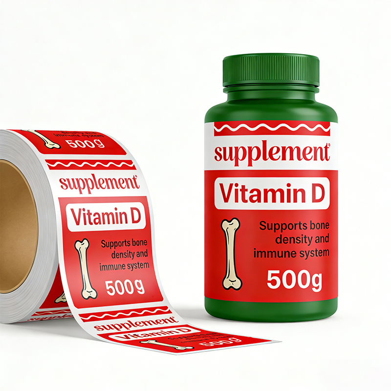 Vitamin Bottle Labels for Healthcare Supplements Supplier
