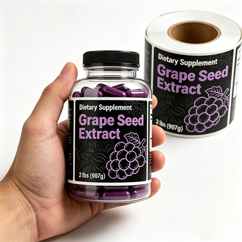 High-Gloss UV-Coated Supplement Roll Labels Manufacturer