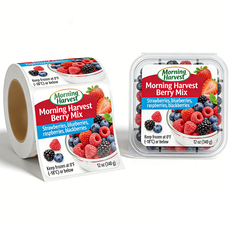 Freezer-Safe Frozen Food Roll Labels Manufacturer