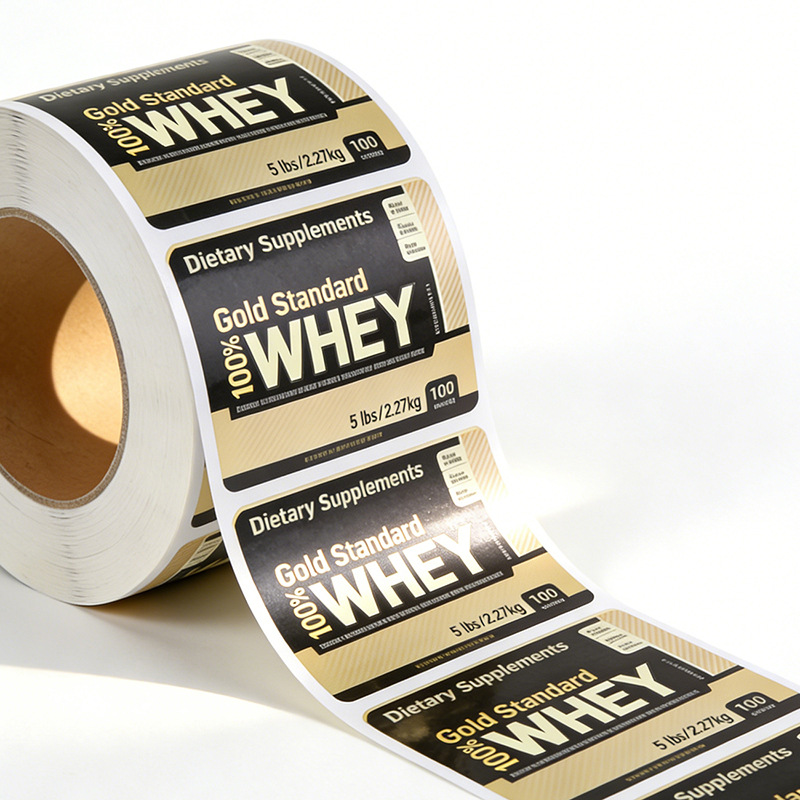 Waterproof Whey Protein Powder Tub Labels Manufacturer