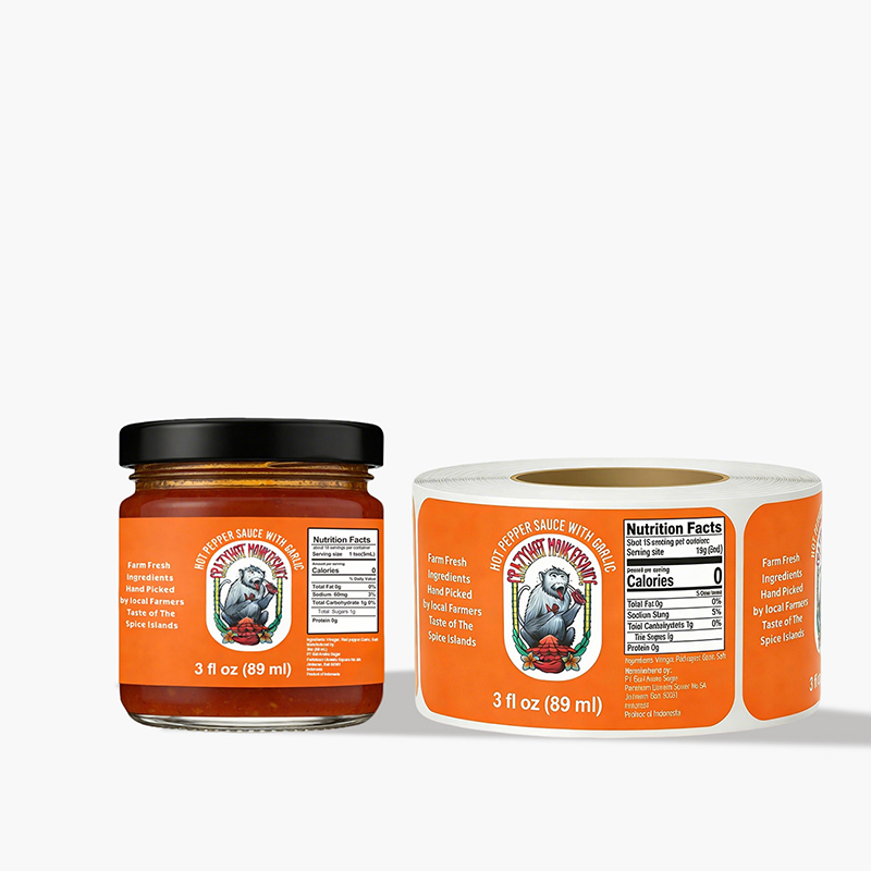 Hot Sauce Bottle Labels for Food Packaging Wholesale