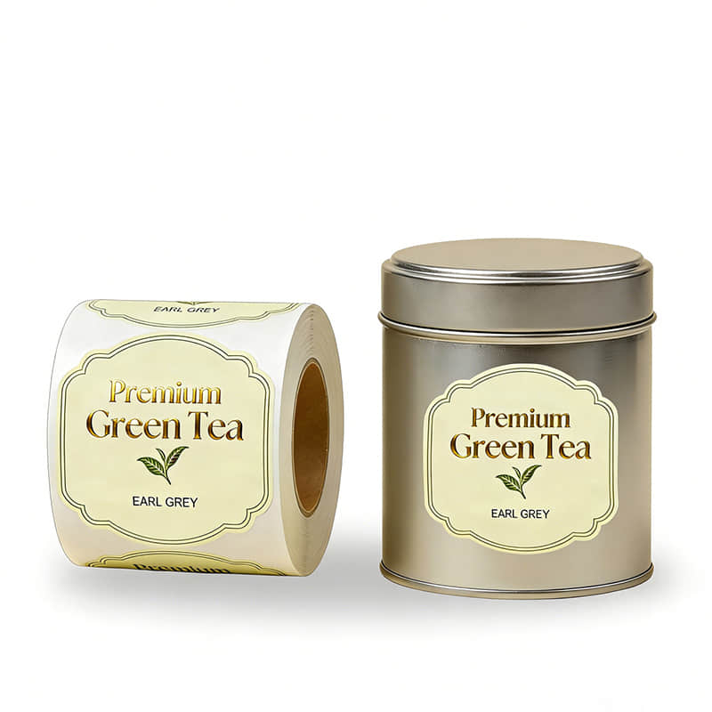 Waterproof Tea Packaging Label Stickers for Food Packaging