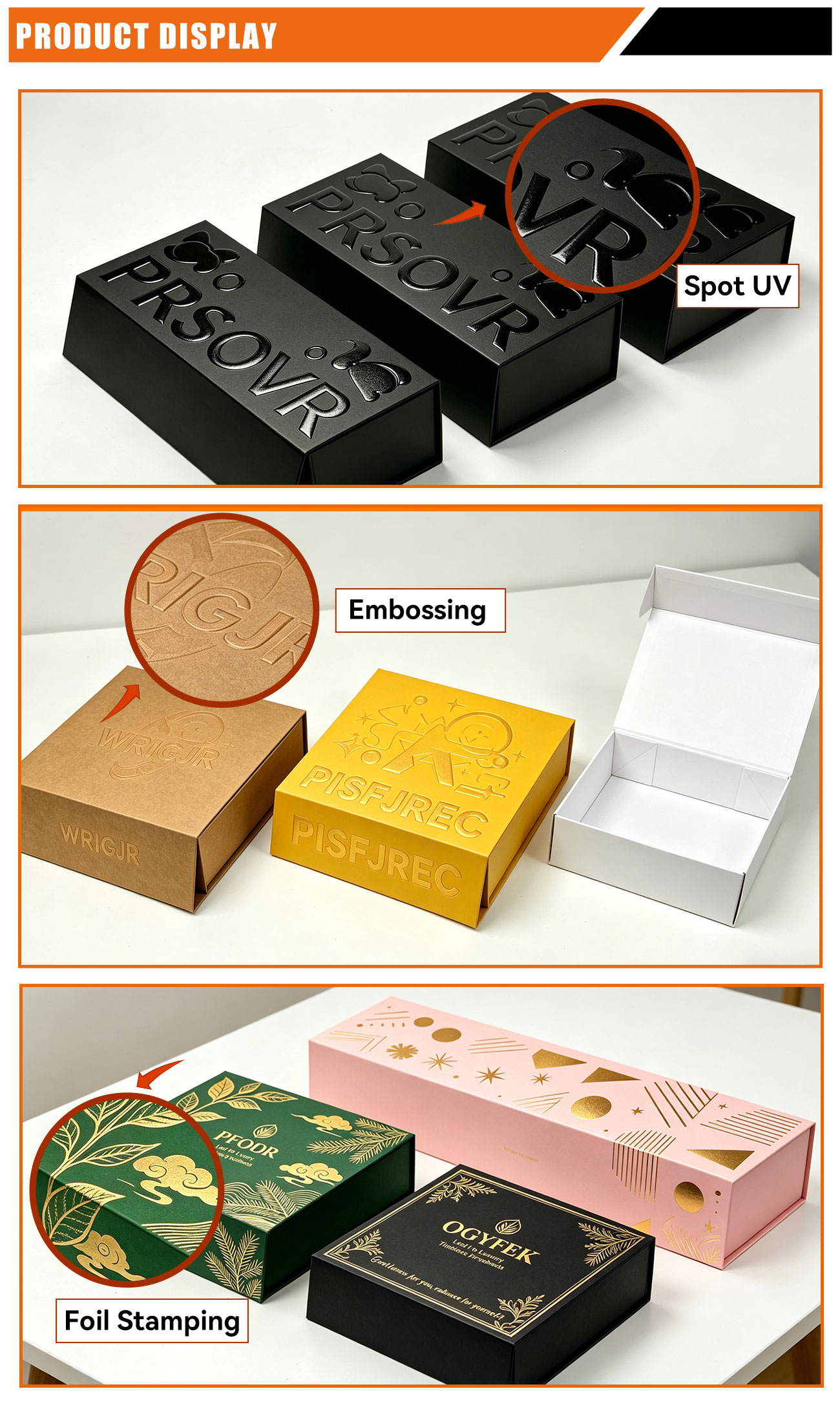 Custom gift box manufacturer showcasing folding design and magnetic closure mechanism