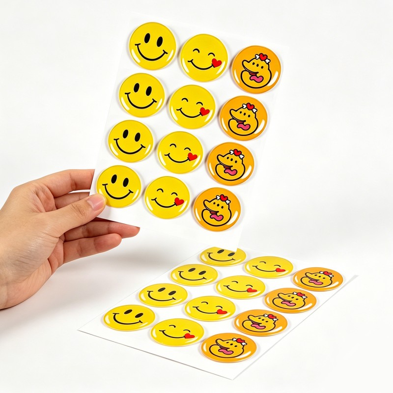 Custom 3D Epoxy Resin Dome Stickers Manufacturer