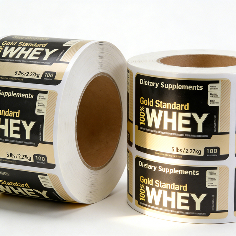 Waterproof Whey Protein Powder Tub Labels Manufacturer