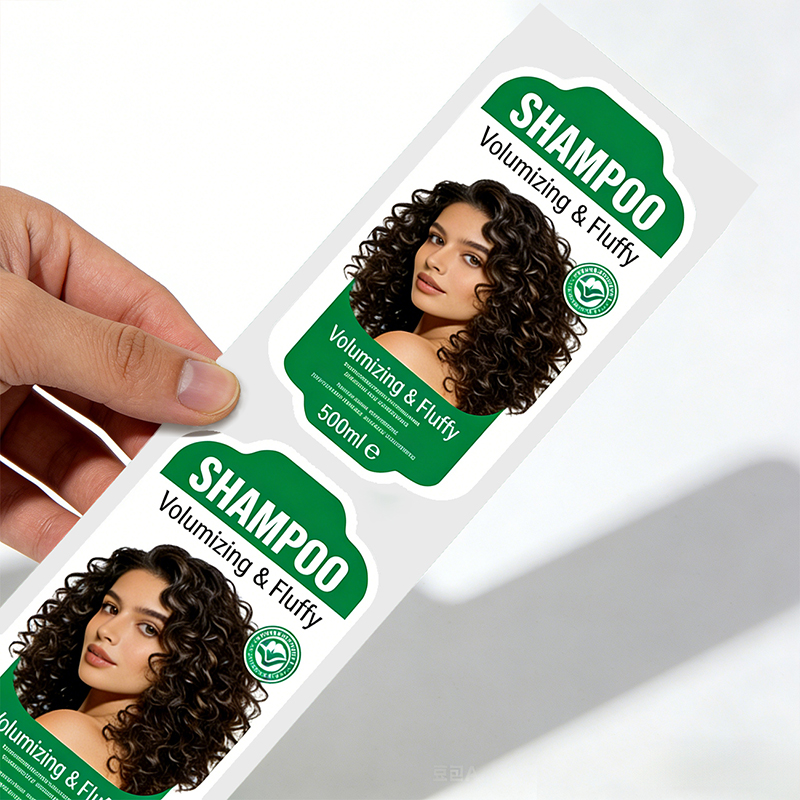 Custom Waterproof Shampoo Bottle Labels for Cosmetic Packaging