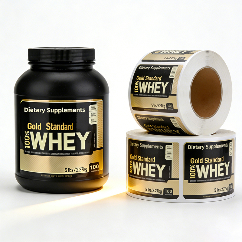 Waterproof Whey Protein Powder Tub Labels Manufacturer