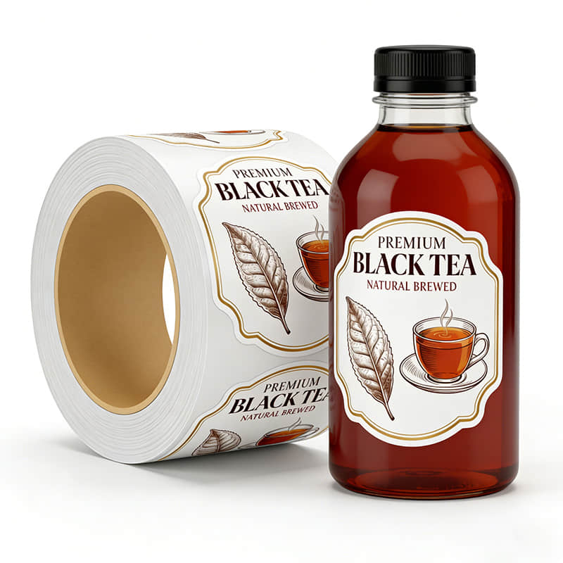 Waterproof Tea Packaging Label Stickers for Food Packaging