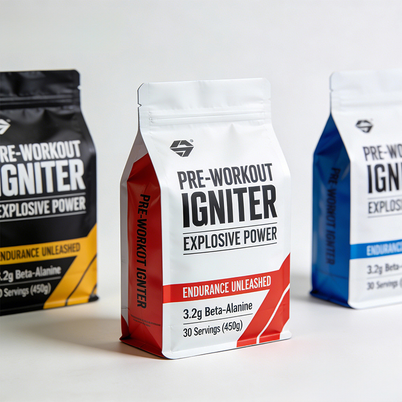 Custom Eight-Side Seal Pouches for Protein Powder Packaging