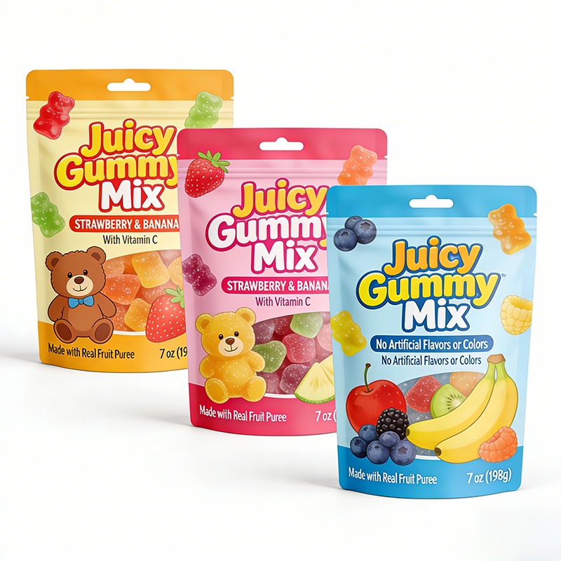Resealable Stand-Up Pouches for Snack Packaging Wholesale