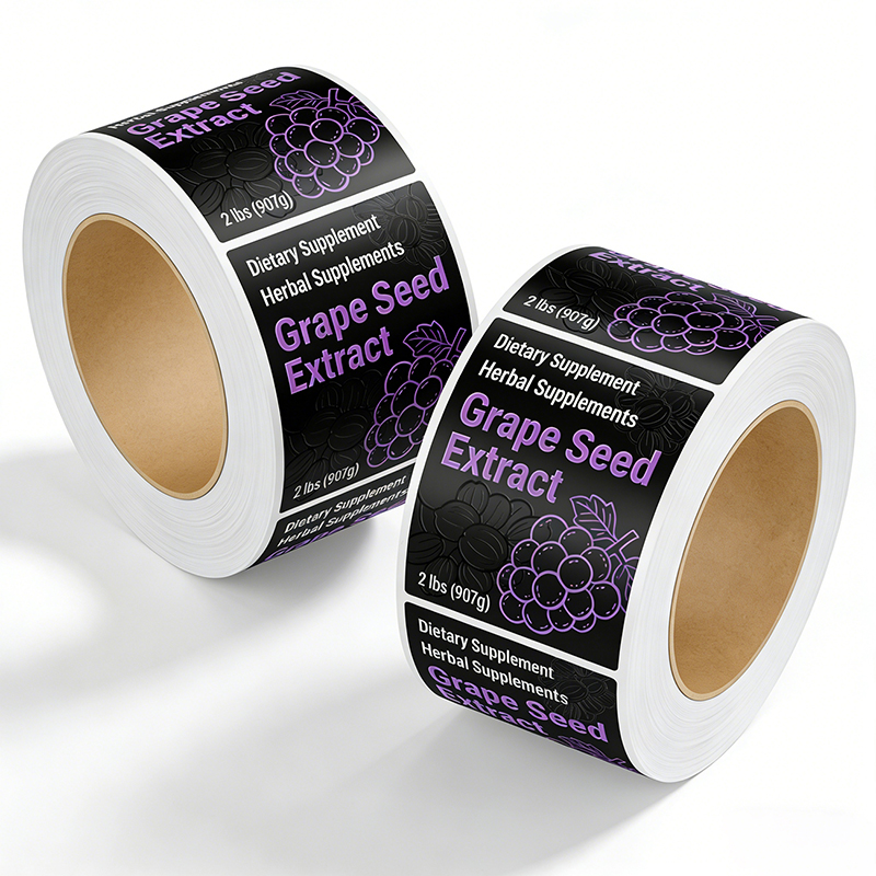 High-Gloss UV-Coated Supplement Roll Labels Manufacturer