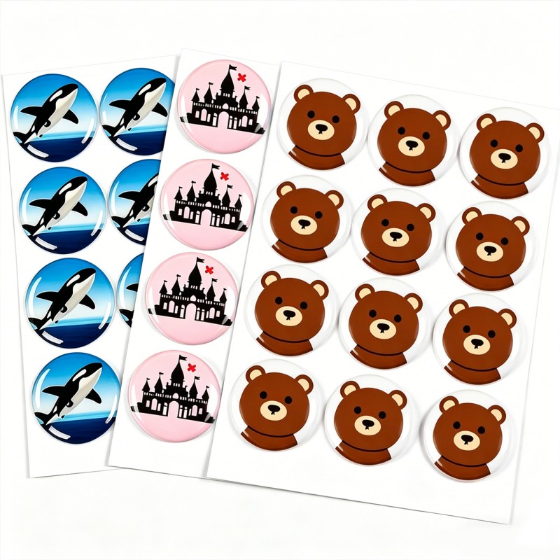 Custom 3D Epoxy Resin Dome Stickers Manufacturer