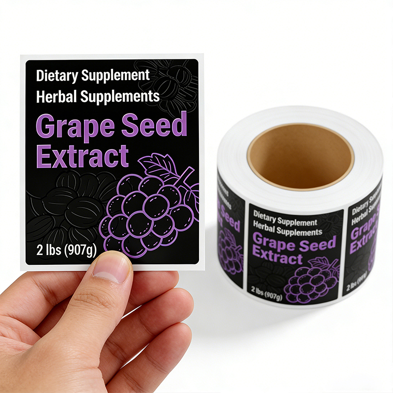High-Gloss UV-Coated Supplement Roll Labels Manufacturer