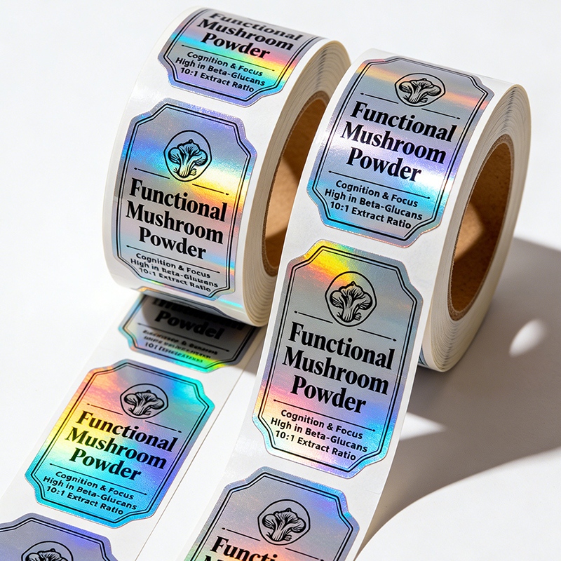 Custom Hologram Vitamin & DHA Supplement Packaging Labels