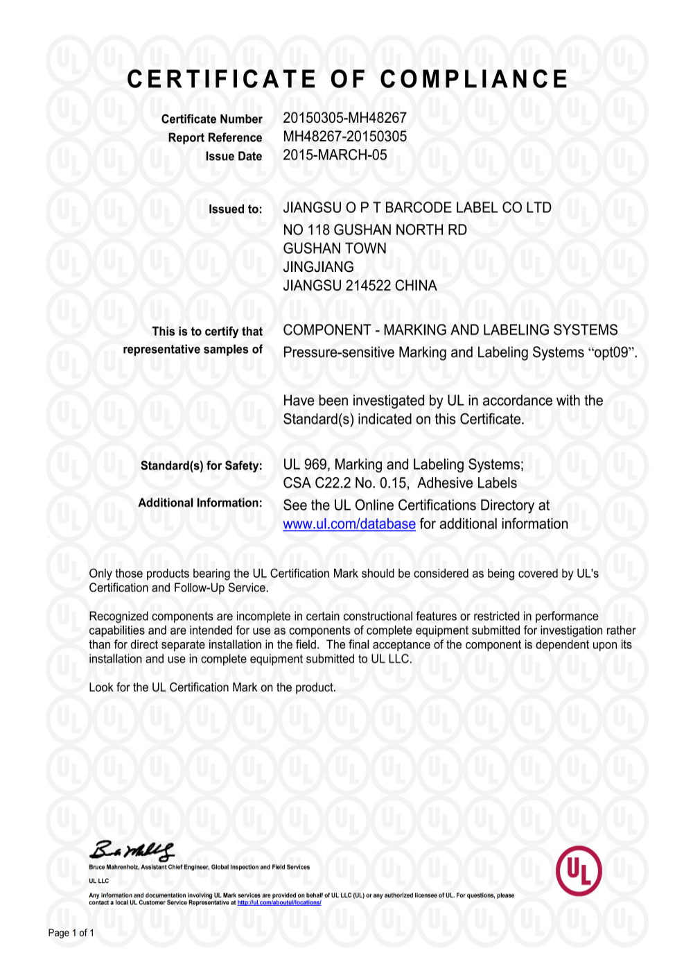 Certificate 14