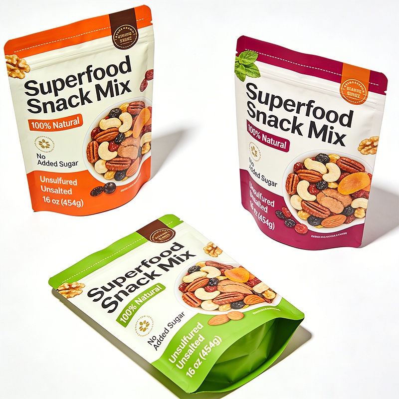 Resealable Stand-Up Pouches for Snack Packaging Wholesale