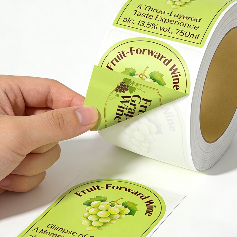 Custom Front & Back Double-Sided Bottle Labels Printing