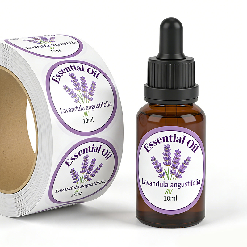 Custom Waterproof Essential Oil Bottle Labels for Cosmetics