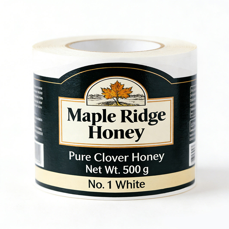 Custom Waterproof Honey Jar Labels for Food Packaging