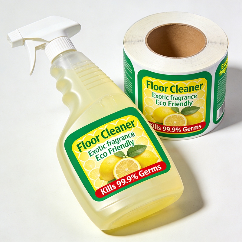 Floor Cleaner Bottle Label Stickers Manufacturer
