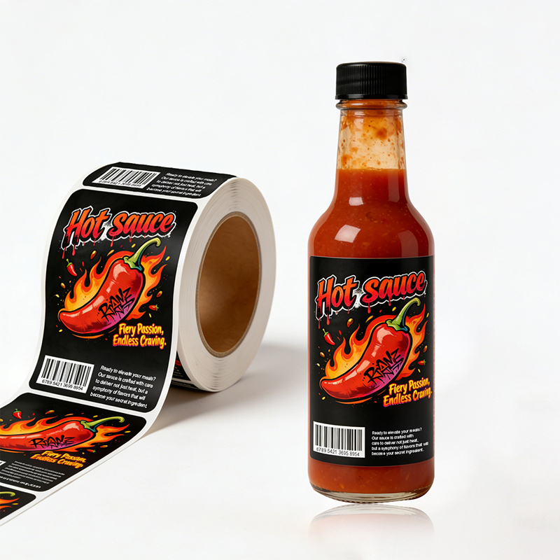 Hot Sauce Bottle Labels for Food Packaging Wholesale