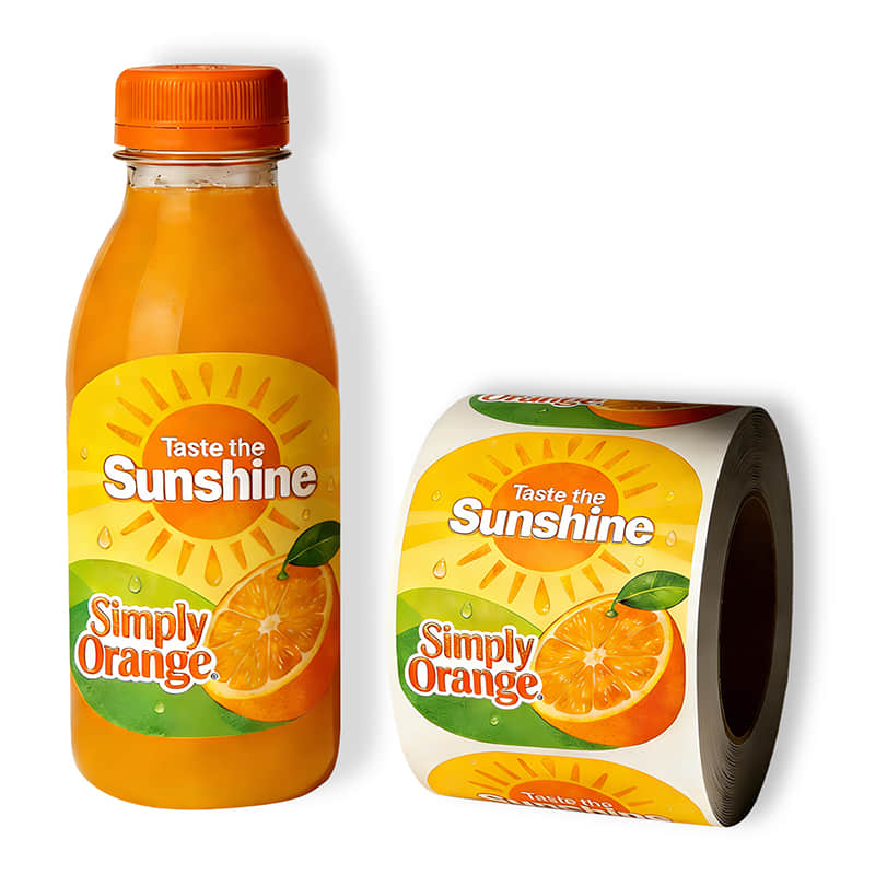 Printed Waterproof Beverage & Juice Bottle Labels Manufacturer