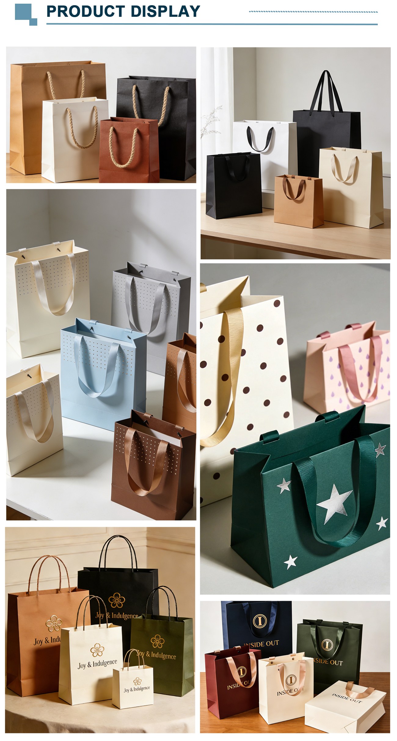 Eco-friendly printed kraft paper bags for sustainable retail packaging