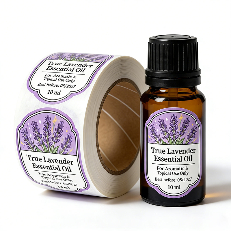 Custom Waterproof Essential Oil Bottle Labels for Cosmetics