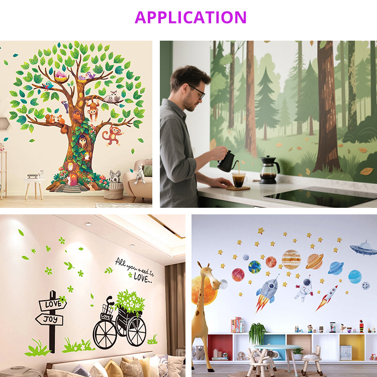 Personalized wall art stickers in various designs and finishes