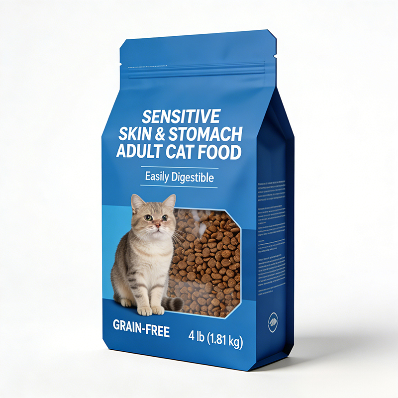 Flat Bottom Pet Food Packaging Pouches with Custom Printing