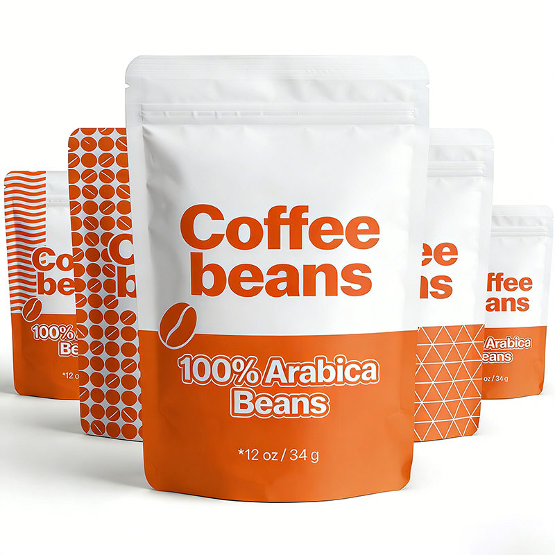 Custom Coffee Stand-Up Pouches with One-Way Degassing Valve