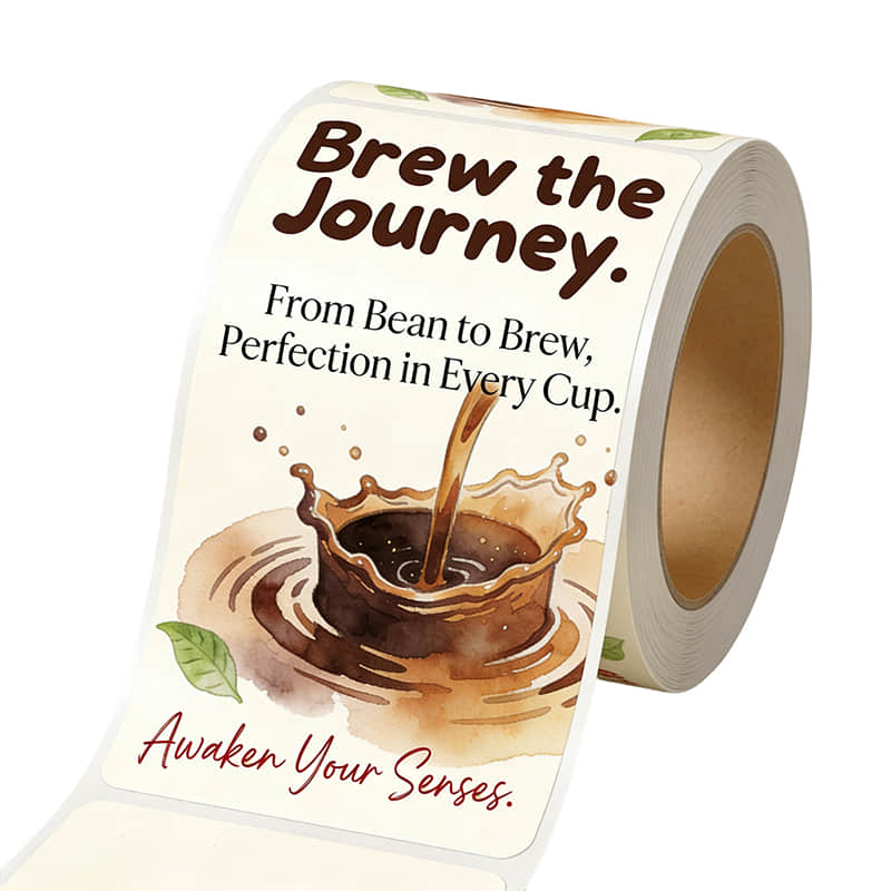Custom Coffee Bag & Jar Roll Labels Printing Supplier