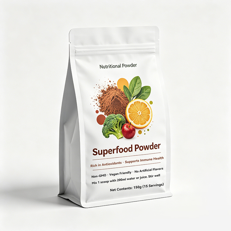 Custom Eight-Side Seal Pouches for Protein Powder Packaging