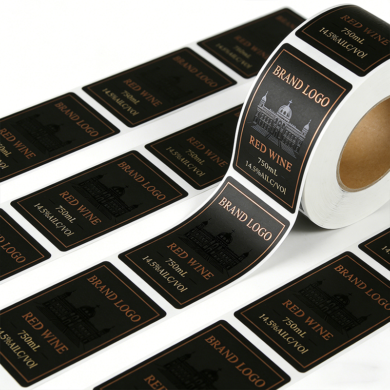 Premium Paper Wine Labels with Gold Foil & UV Finish