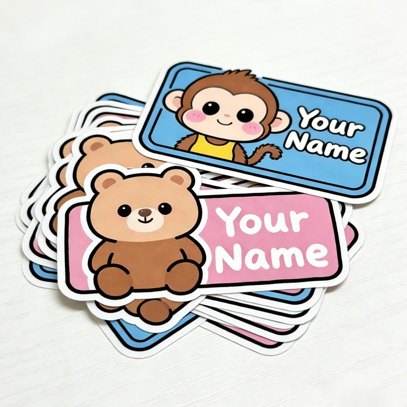 Custom Printed Cartoon Die-Cut Waterproof Vinyl Stickers