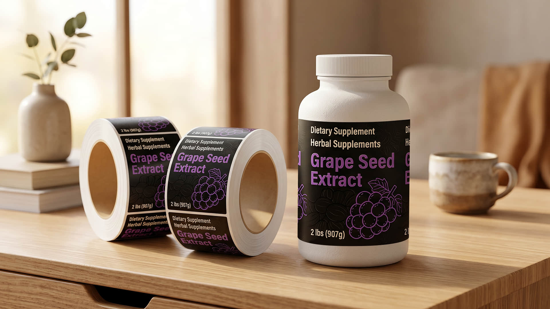 Roll Label-Health Supplement Label