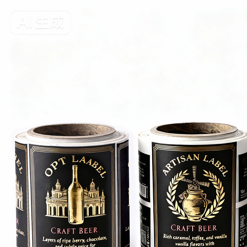 Craft Beer Bottle Labels with Gold Foil & 3D Embossing