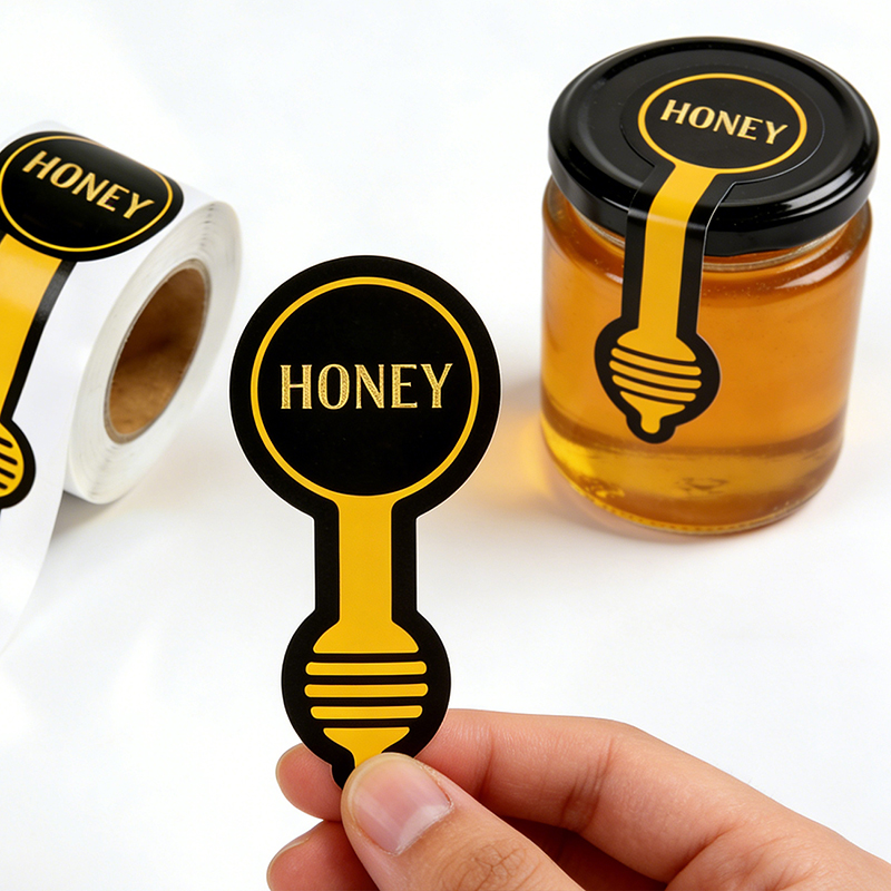 Tamper-Proof Honey Jar Seal Stickers for Glass Lids