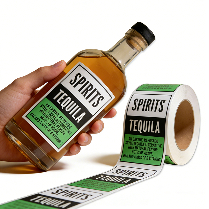 Waterproof Vinyl Tequila & Spirit Bottle Label Stickers